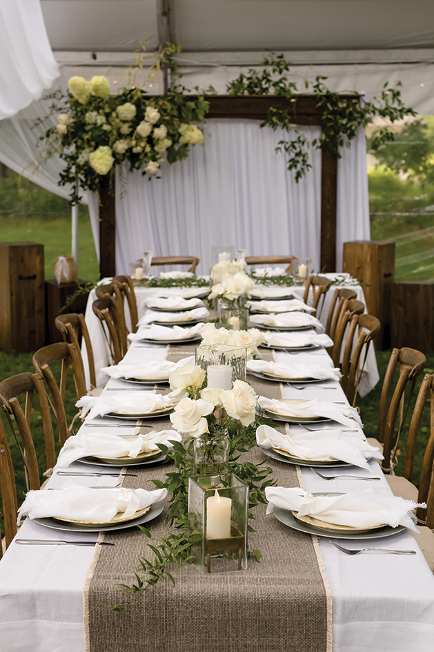 Table Setting Backyard Wedding