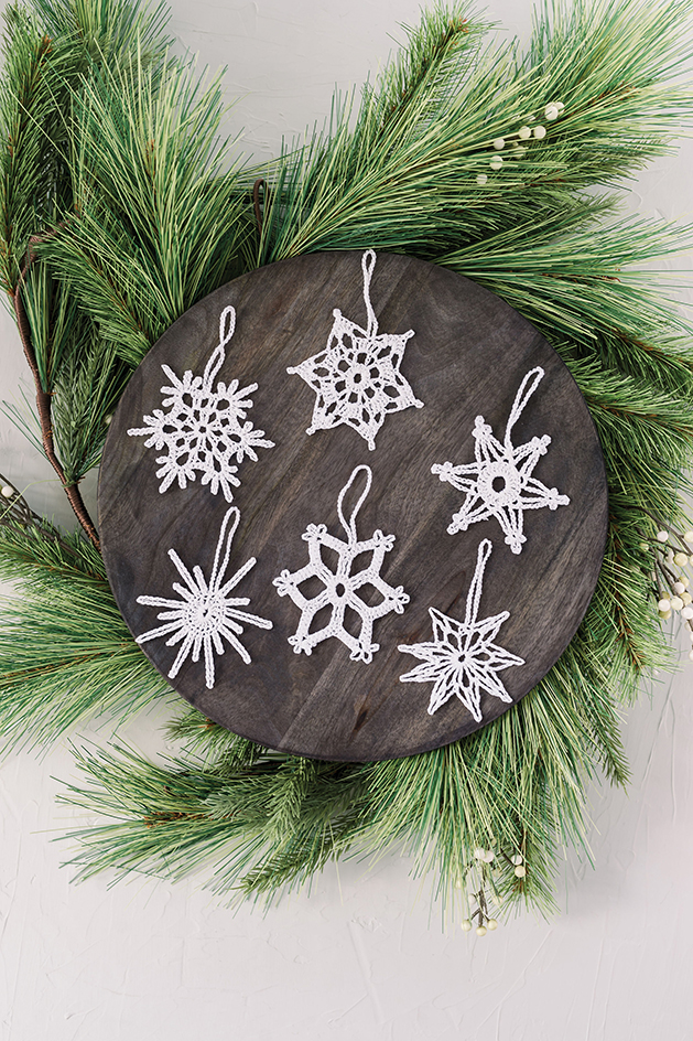 Hand Knitted Snowflakes