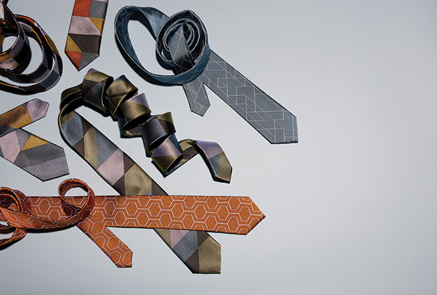 A variety of neckties from online tie store Geometry ties
