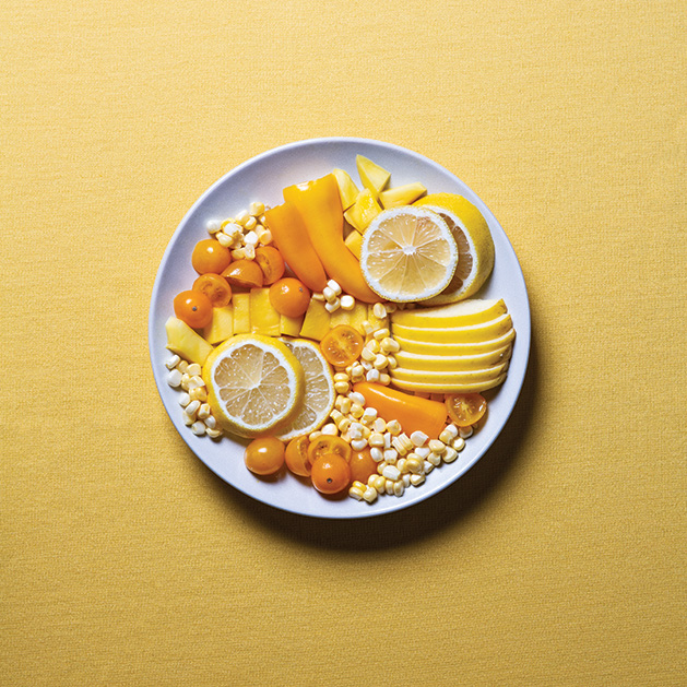 Plate of Yellow Foods