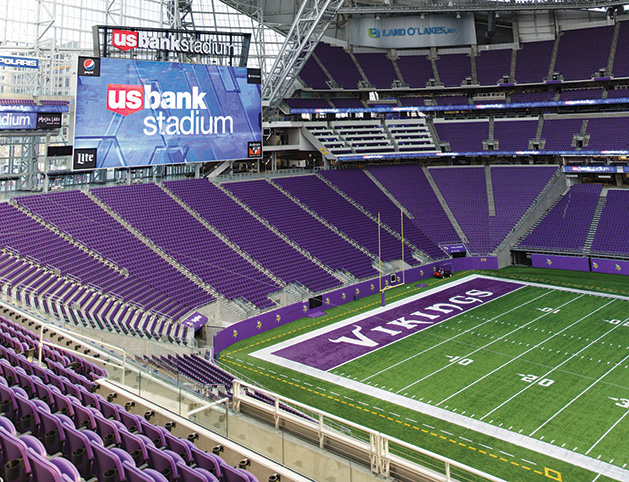 U.S. Bank Stadium, the home stadium of the Minnesota Vikings