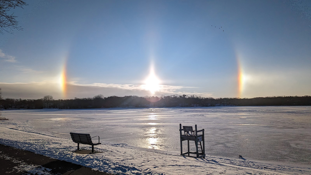 Sundog over Parkers Lake