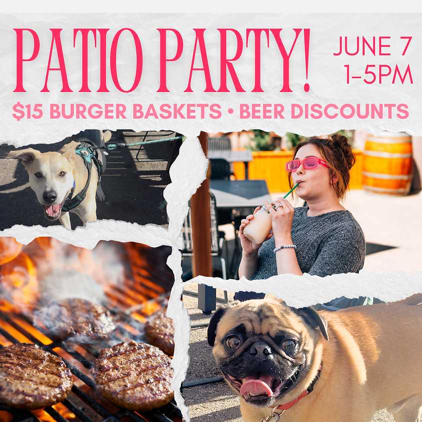 Patio Party Flyer at Brew Park Plymouth