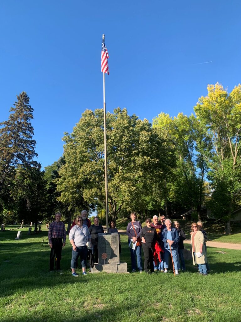 Group at Parkers Lake Cemetery Tour