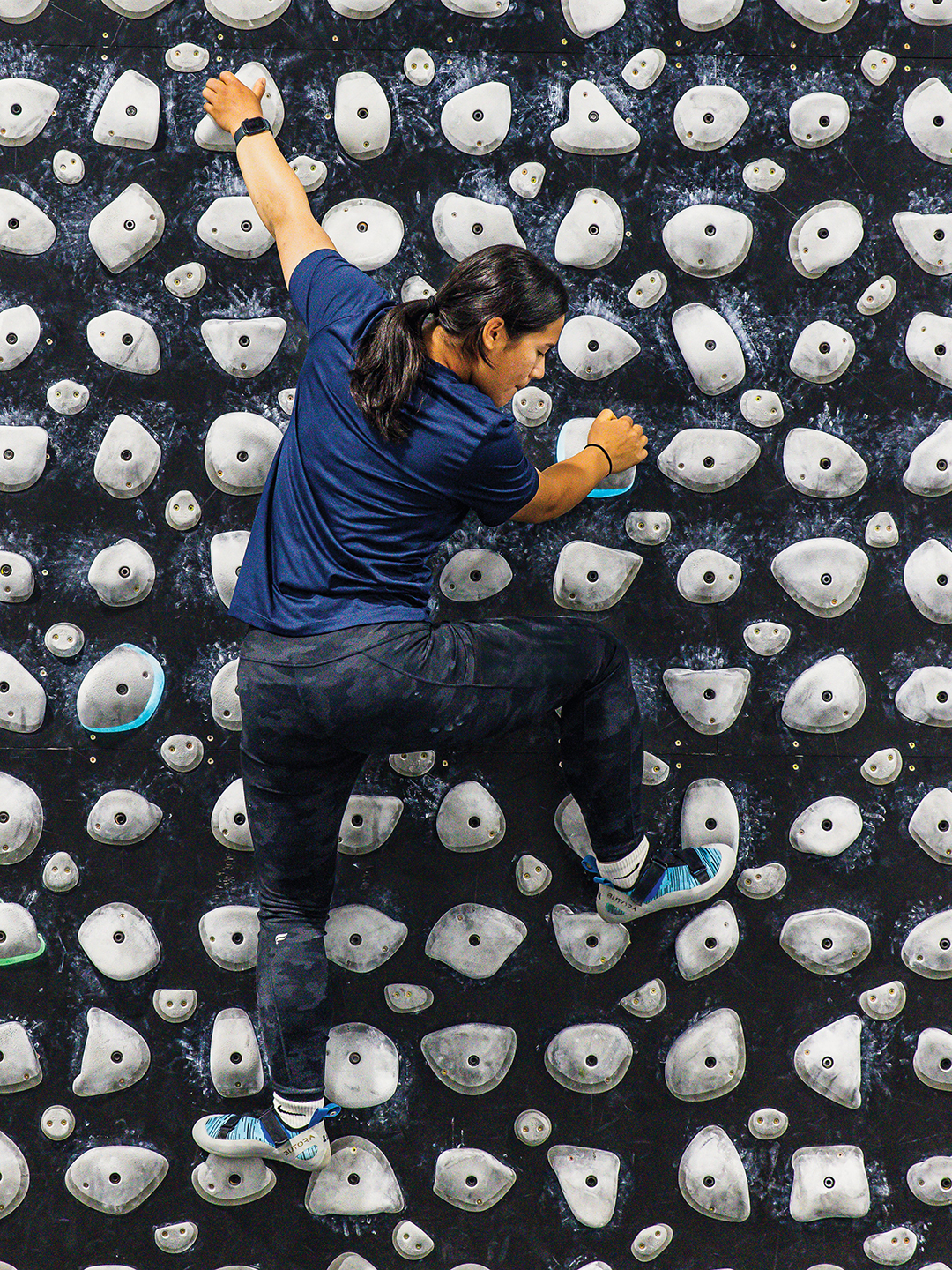 Person climbing at Big Island Bouldering