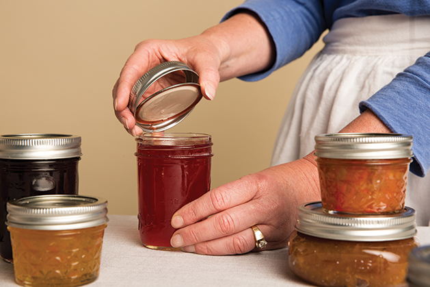 Sonja Wieber canning jams and jellies.