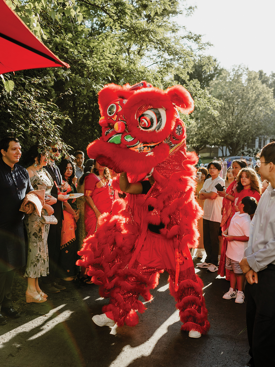 Vikram Nagarajan says the lion dancers were one of his favorite performances at the sangeet.