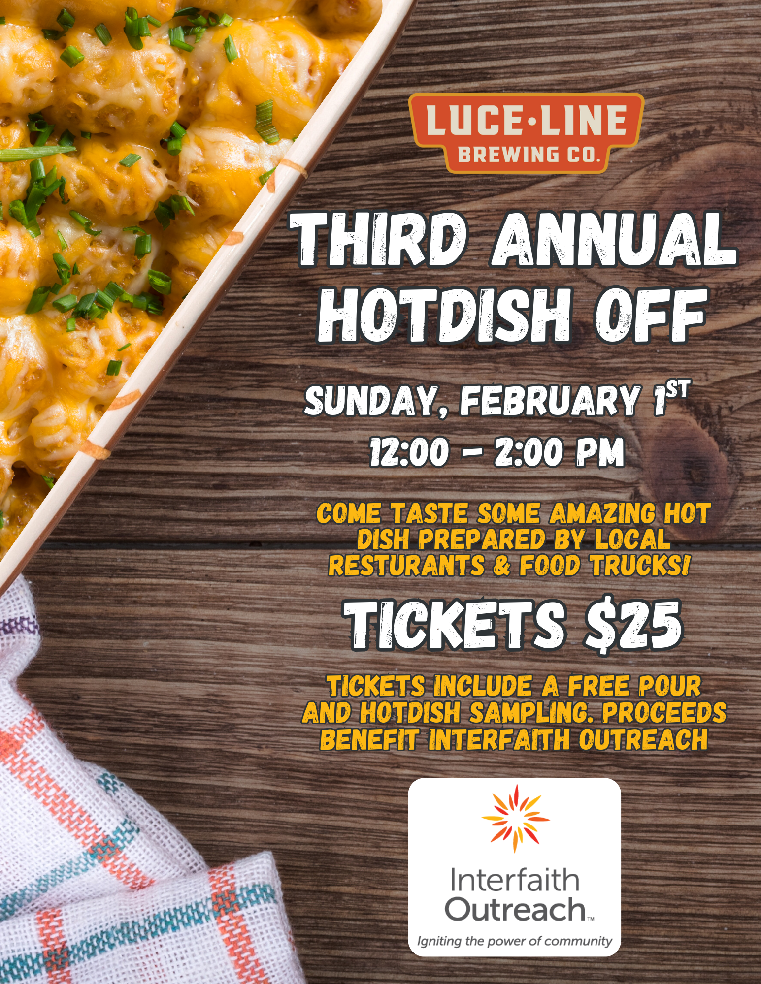Third Annual Hotdish Off Event Poster