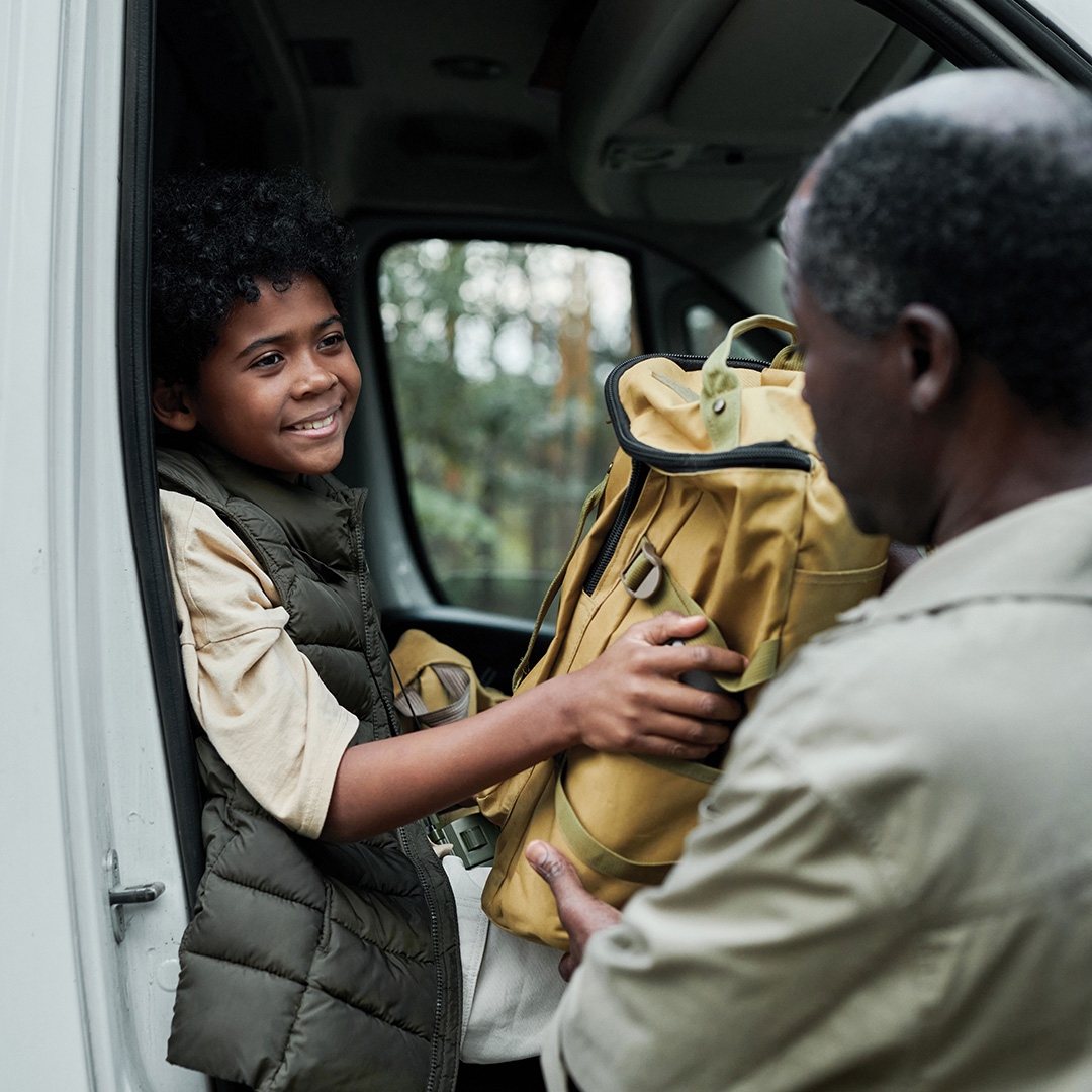 Parent sending his kid to summer camp