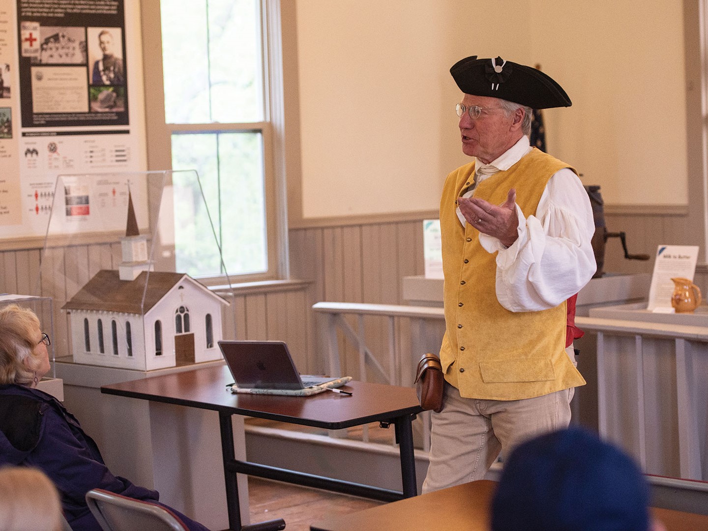 Dave Johnston, the Traveling Professor, giving a history lecture