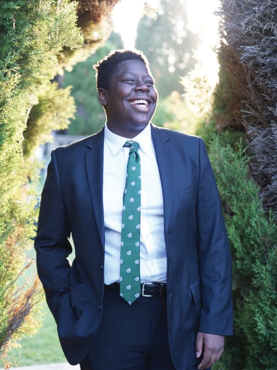Derek Onserio at a vineyard in Italy while on a world tour with his a cappella group, The Harvard Krokodiloes.