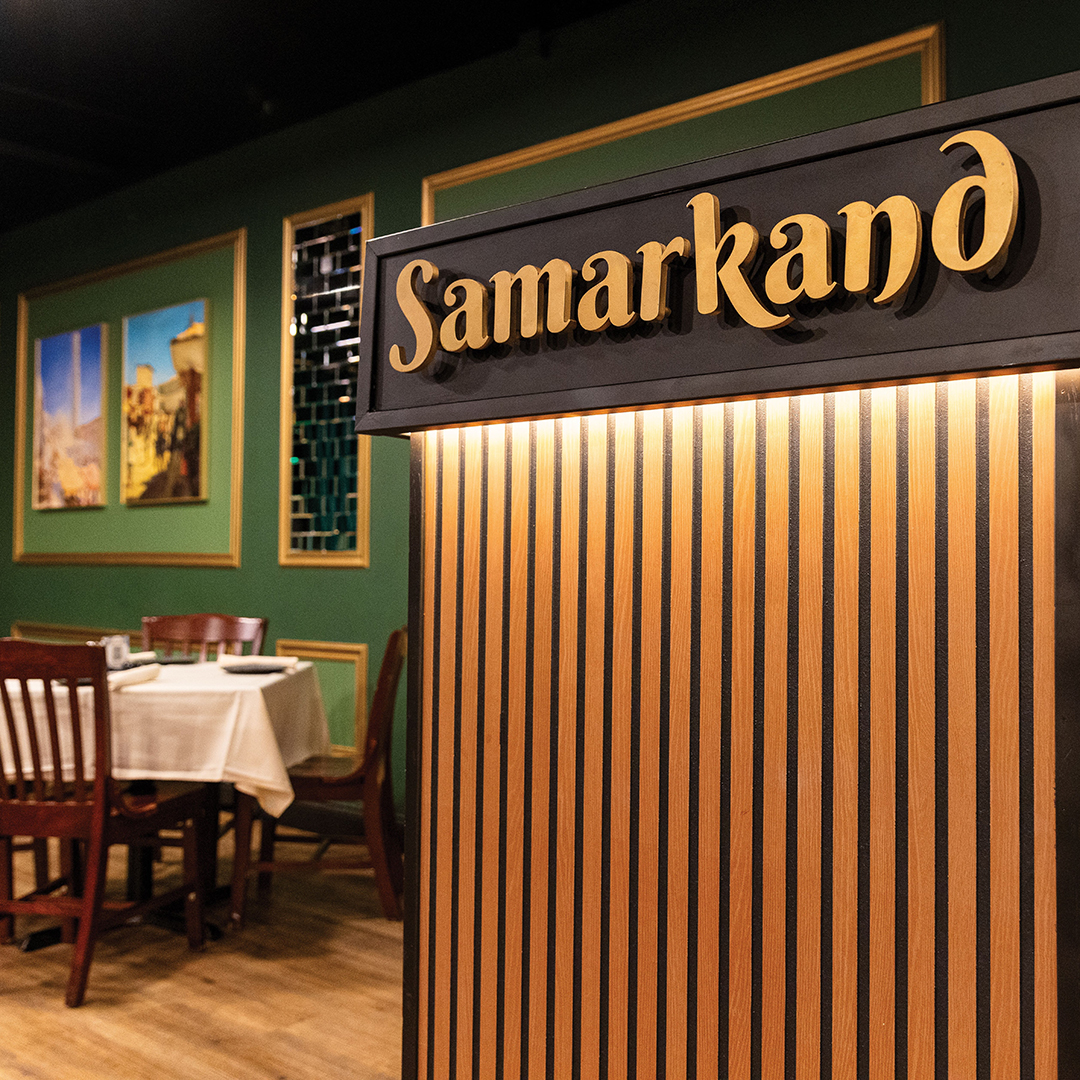 Named after the Uzbek city that served as a significant link on the Silk Road, Samarkand Restaurant reflects a vibrant melange of cultures and cuisines.